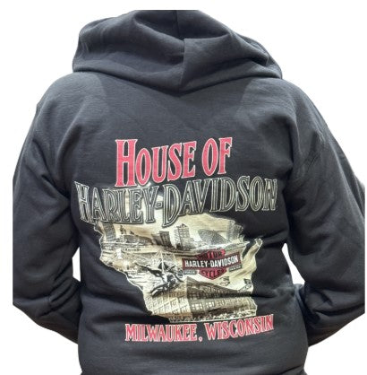 House Of Harley-Davidson® Men's Firefighter Zip Hoodie - Black