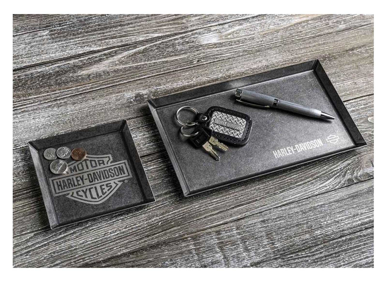 ハーレーダビットソン アルミ小物入れ アクセサリーbar and shield Bar & Shield® Metal Valet Tray Set | Harley-Davidson® – House of