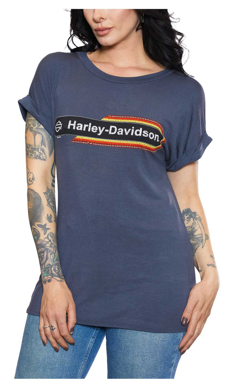 Harley-Davidson® Women's Nightster T-Shirt | Short Sleeves | Rhinestone Embellished