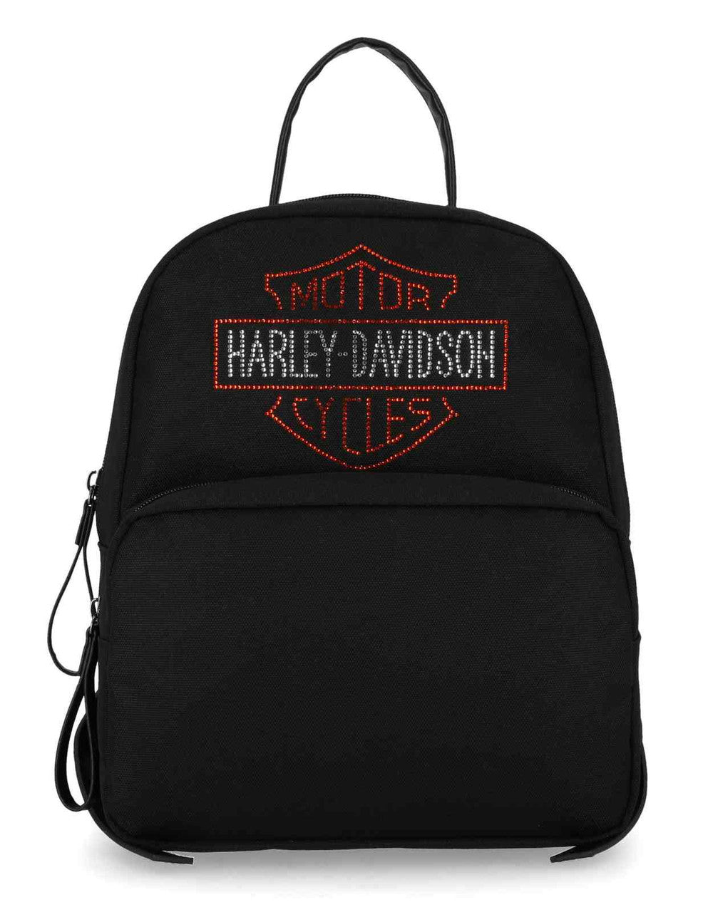 black leather harley davidson backpack purse Harley-Davidson® Women's Rhinestone Bar & Shield Logo Mini Backpack, Black