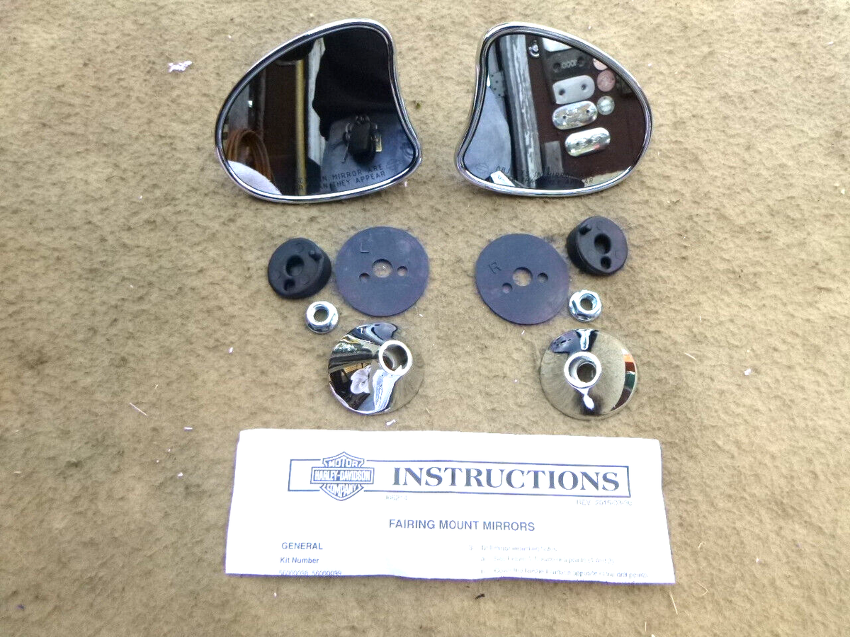 HARLEY-DAVIDSON ミラー クローム 2個セット Harley-Davidson® Chrome Tapered Fairing Mount Mirrors, Chrome