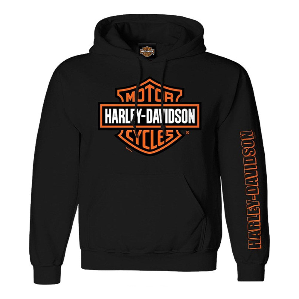 
                  
                    Harley-Davidson® Men's Bar & Shield® Pullover Hoodie | Black | House Sepia Back
                  
                