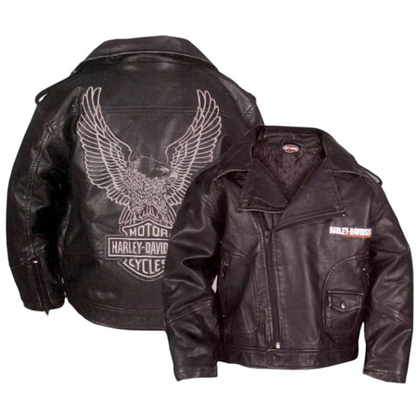 Harley-Davidson® Boys' Laundered Faux Leather Biker Jacket
