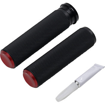 Arlen Ness Fusion Knurled Grips | Red