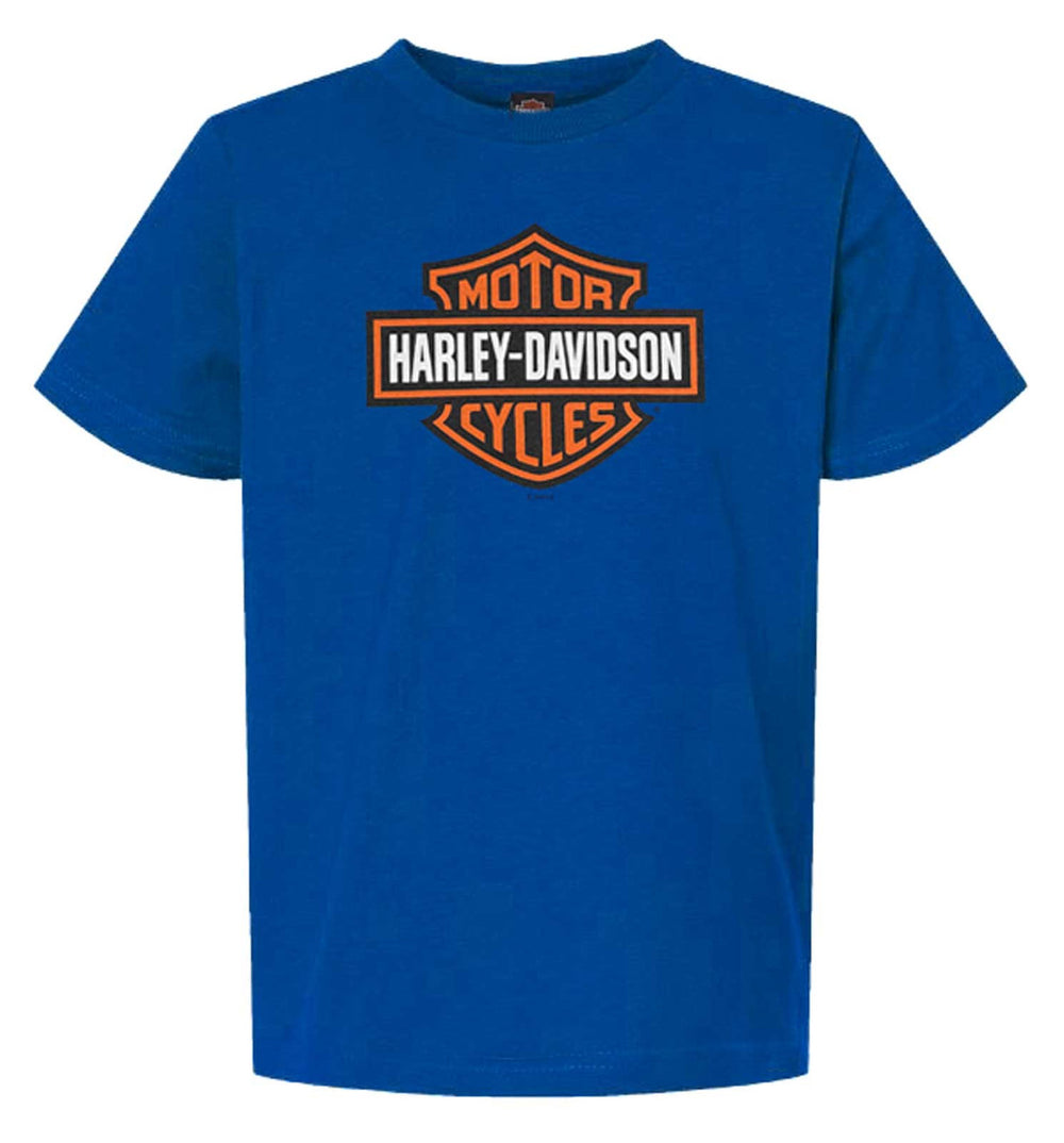 Harley-Davidson® Toddler To Little Boys' Bar & Shield® Short Sleeve T-Shirt | Blue