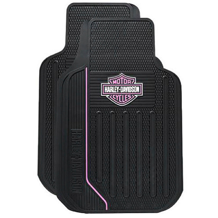
                  
                    Harley-Davidson® Black Bar & Shield® Floor Mats | Pink Stripe
                  
                
