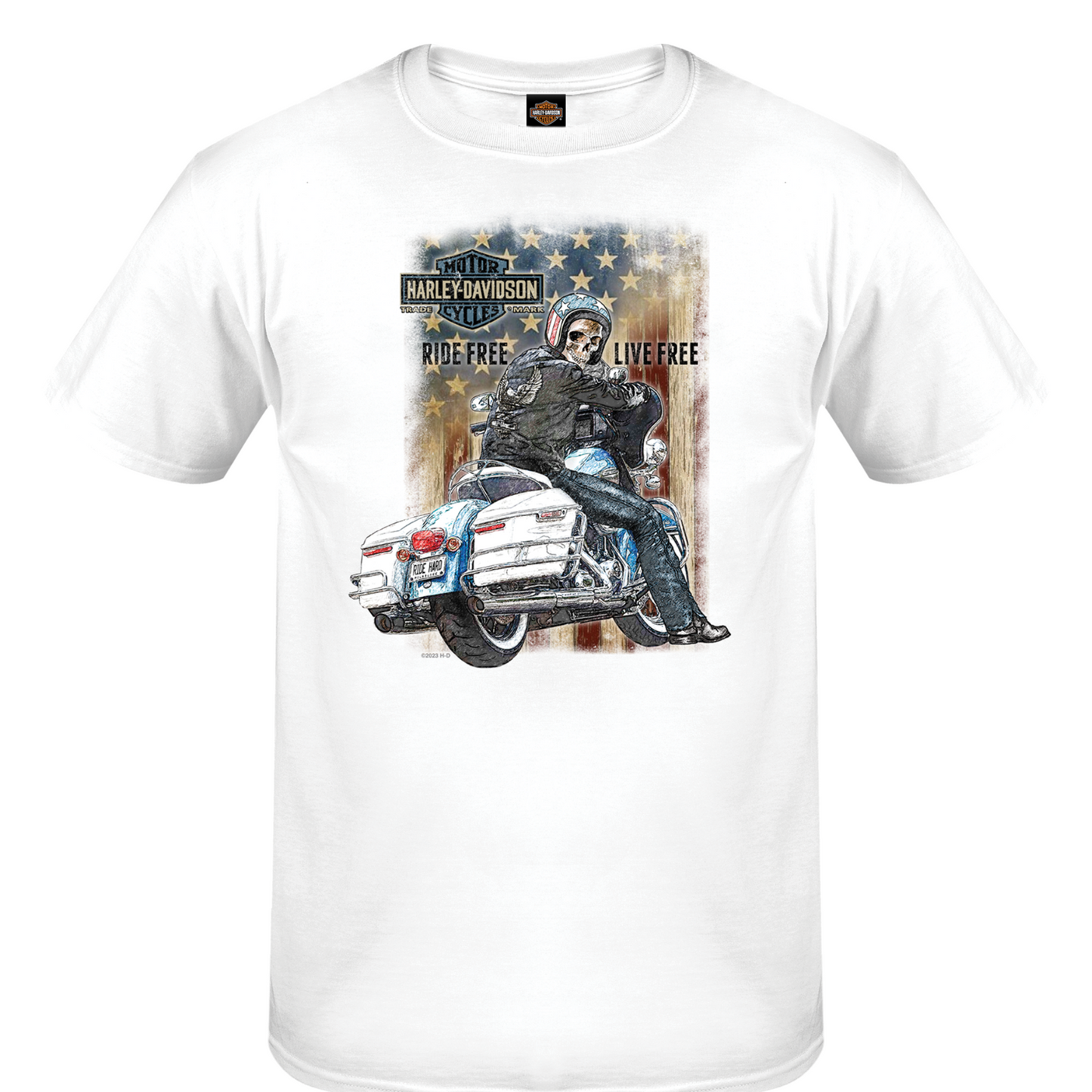 
                  
                    House Of Harley-Davidson® Men's Patriot T-Shirt | White | Short Sleeves
                  
                