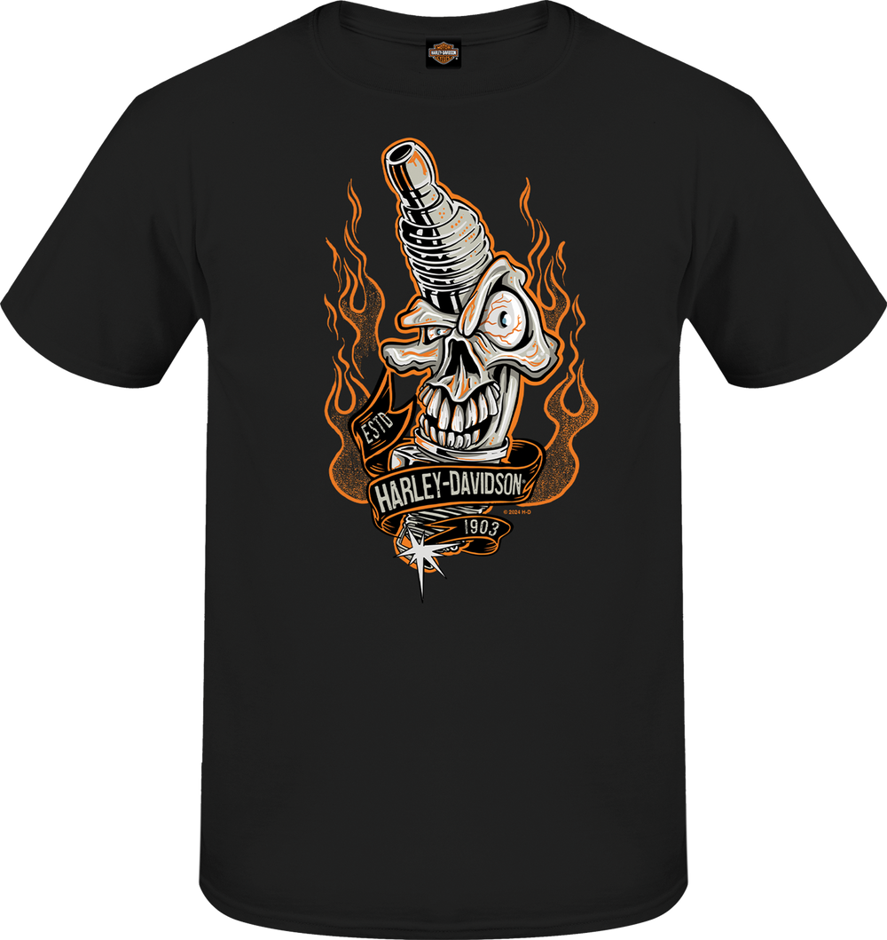 Harley-Davidson® Men's Spark Head Short Sleeve T-Shirt | Black