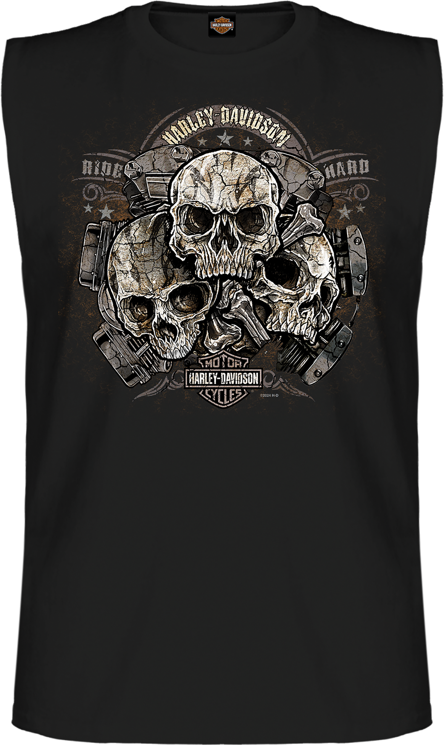 
                  
                    Harley-Davidson® Men's Tri Skull Sleeveless T-Shirt | Black
                  
                