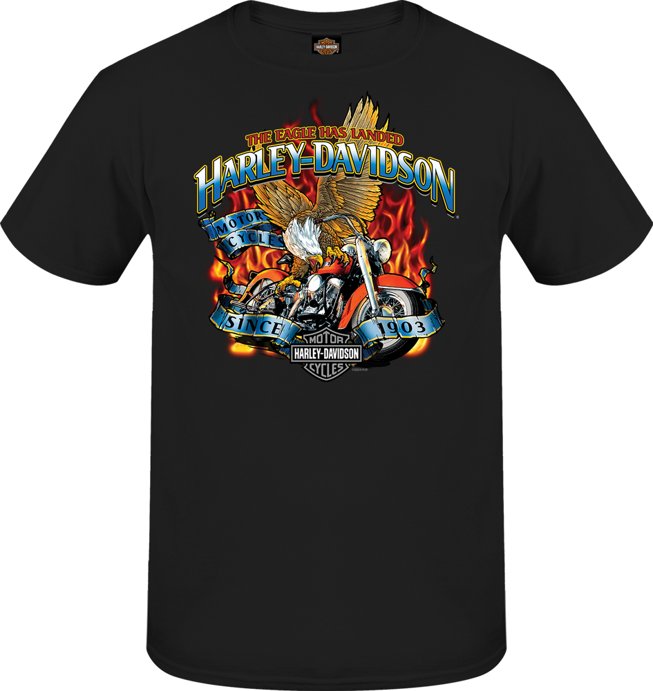 
                  
                    Harley-Davidson® Men's Eagle Landed Short Sleeve T-Shirt | Black
                  
                