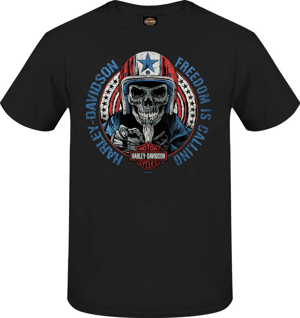 Harley-Davidson® Men's Patriotic Skull Short Sleeve T-Shirt | Black