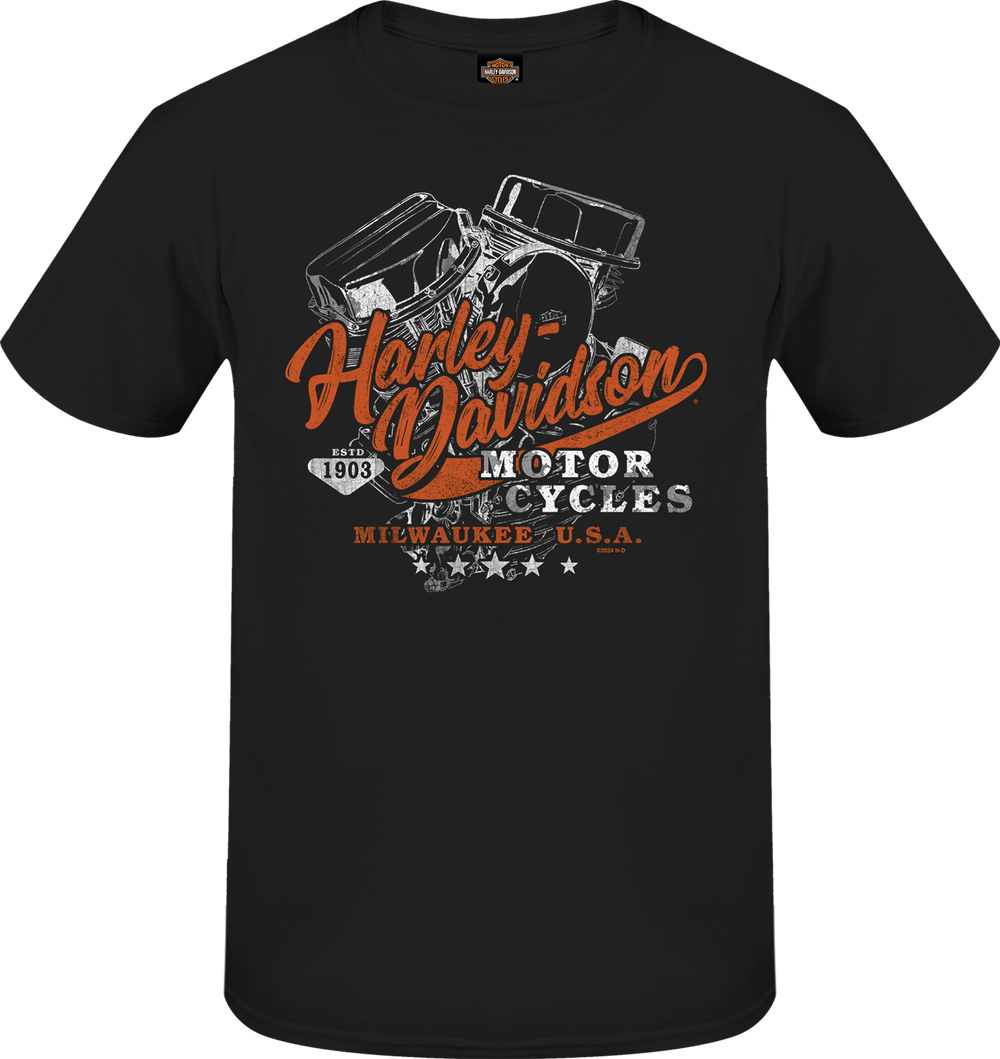 Harley-Davidson® Men's Panhead Outlined Short Sleeve T-Shirt | Black
