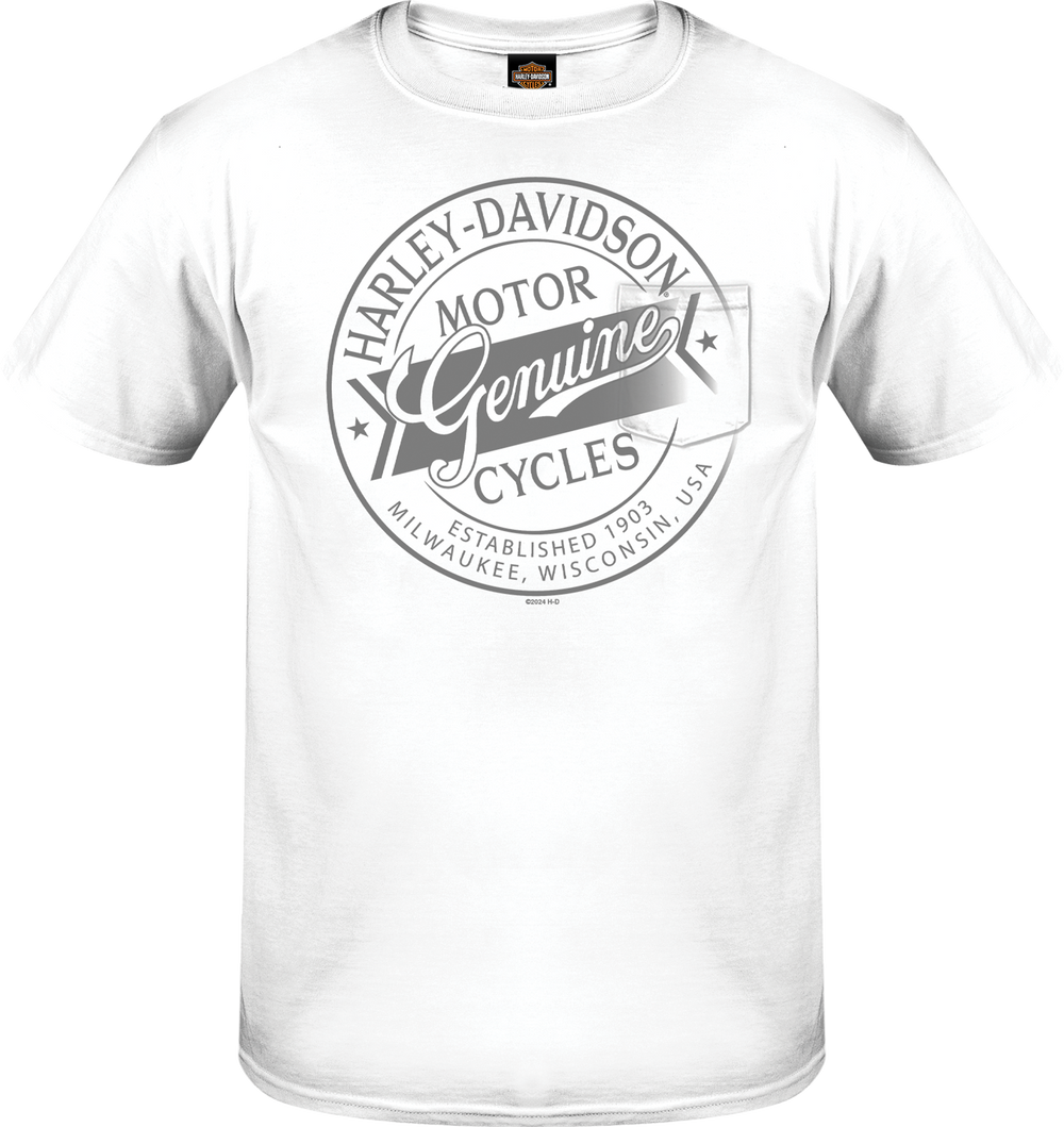 Harley-Davidson® Men's Big Round Short Sleeve T-Shirt | White