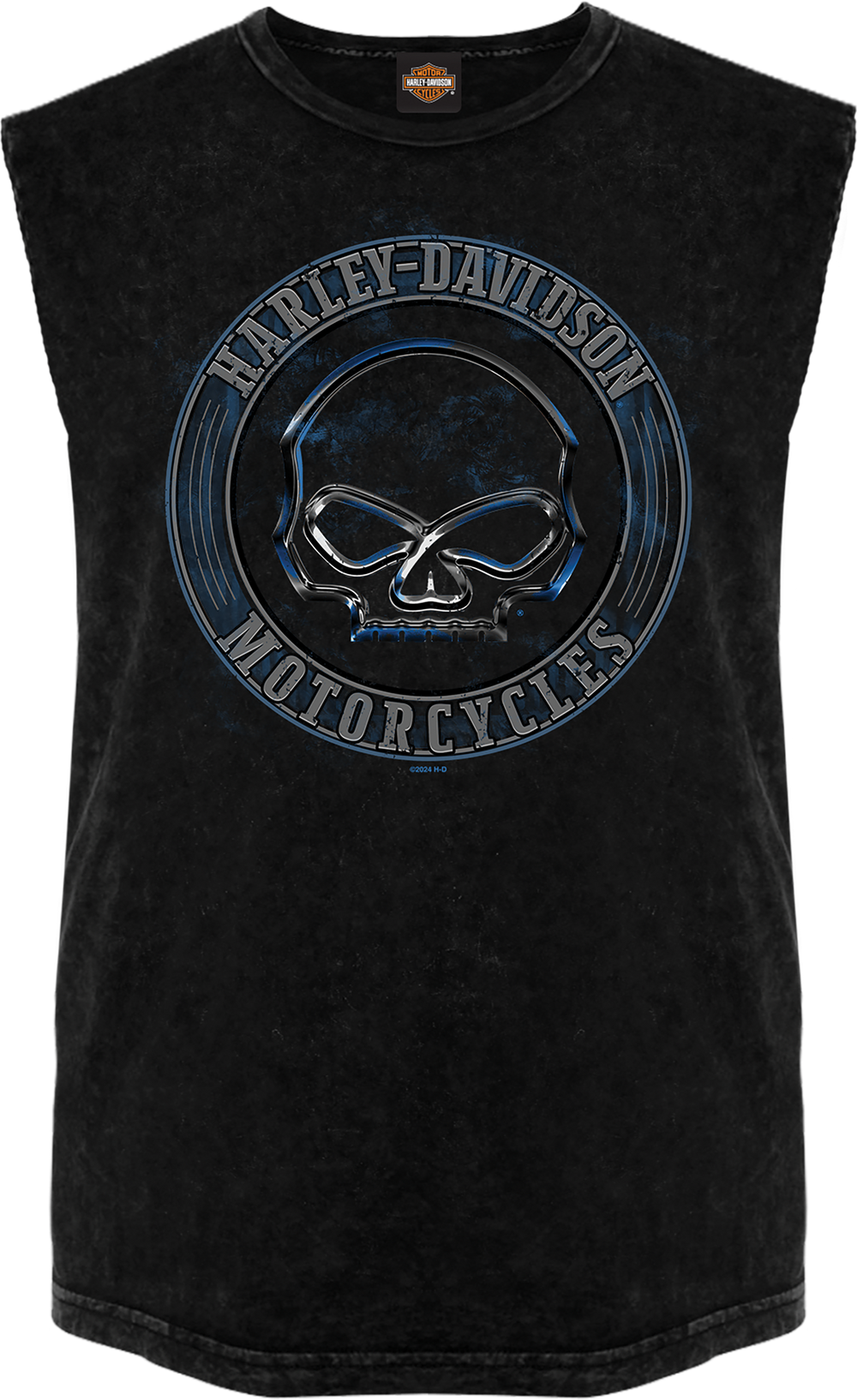 Harley-Davidson® Men's Extreme Willie G Sleeveless T-Shirt | Black Mineral Wash