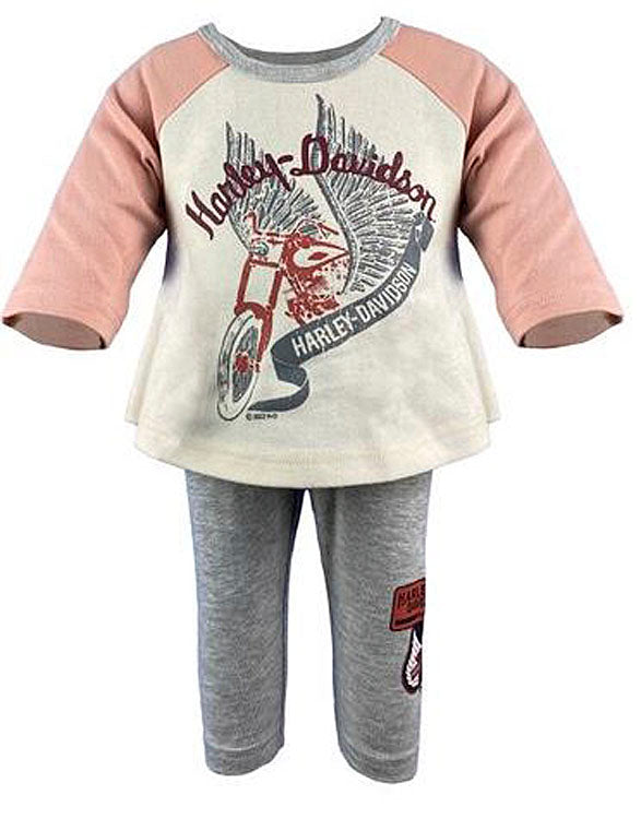 
                  
                    Harley-Davidson® Girls' 3/4 T-Shirt & Pull-On Pants Set | Two Piece Set
                  
                