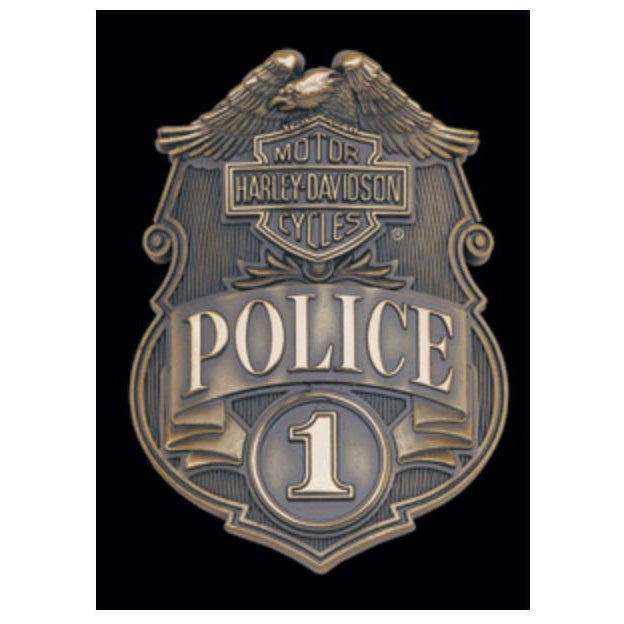 Harley-Davidson® Bar & Shield® #1 Police Die-Cut Tin Plate Sign