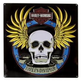 Harley-Davidson® Spade Skull Tin Sign