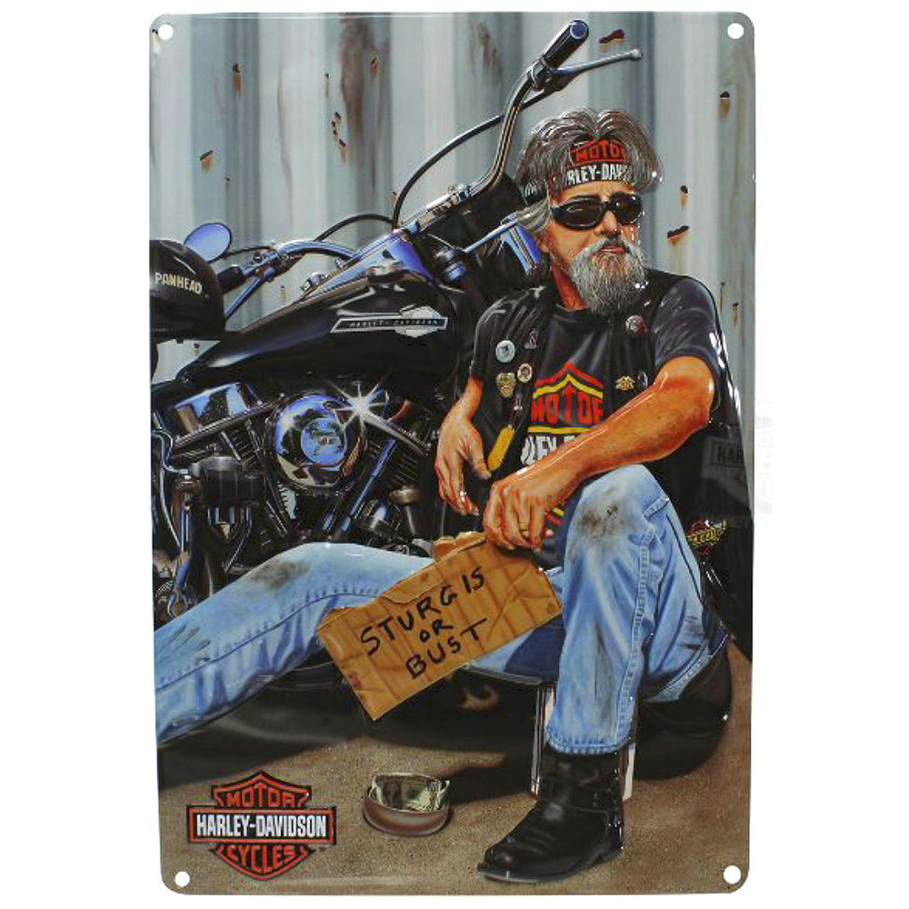 Harley-Davidson® Embossed Tin Sign | Panhandler