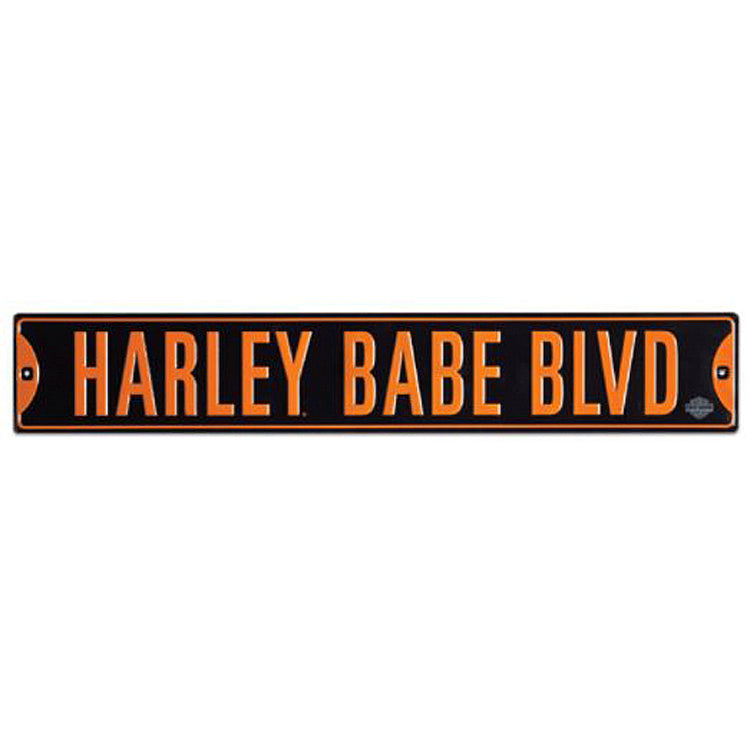 Harley-Davidson® Embossed Harley® Babe Boulevard Tin Sign
