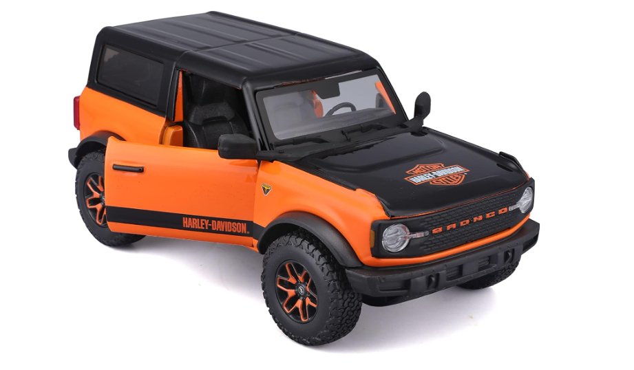 
                  
                    1:24 Die-Cast Vehicle Model - Custom Harley-Davidson® Badlands Ford Bronco - 2021  | Collectible Maisto®
                  
                