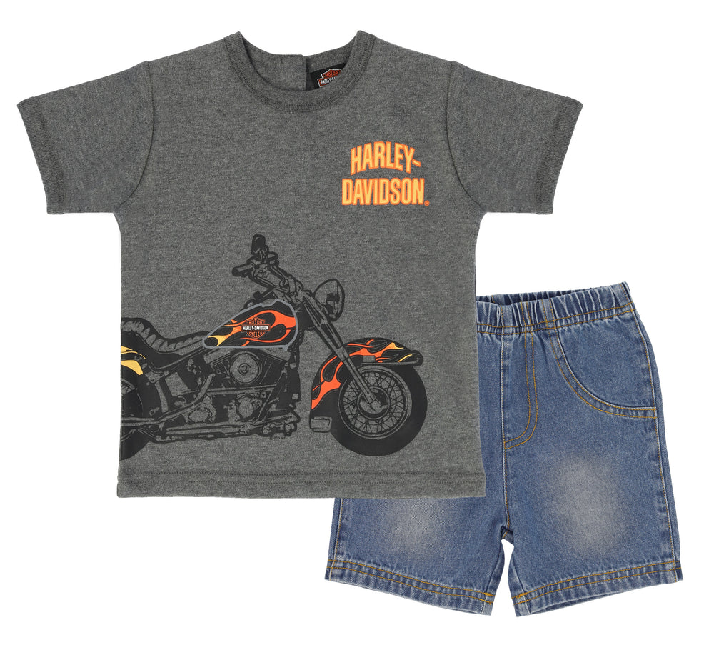 Infant Boys Denim Short Set