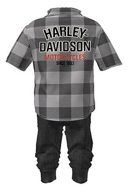 
                  
                    Harley-Davidson® Infant & Toddler Boys' Plaid Pants Set | Two-Piece | Short Sleeves
                  
                