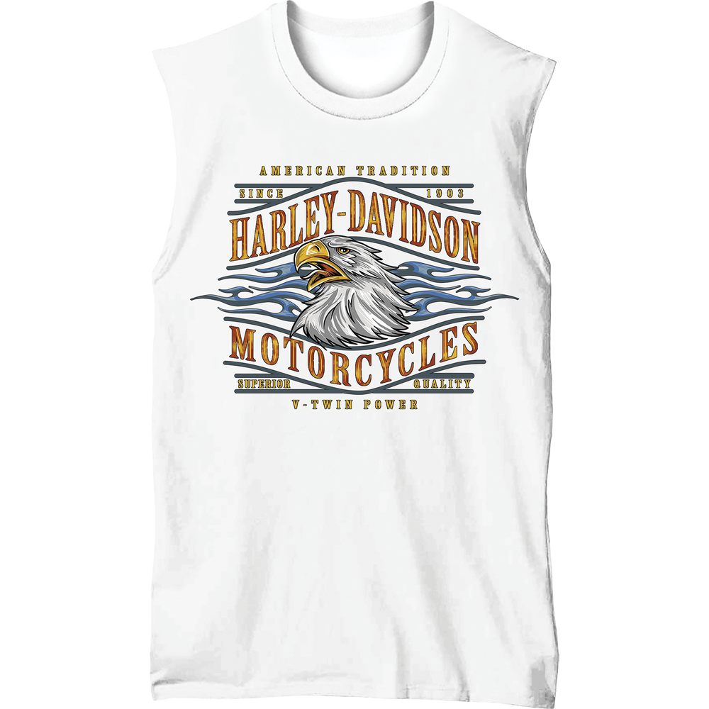 Harley-Davidson® Men's Superior Sleeveless Shirt | Bright White