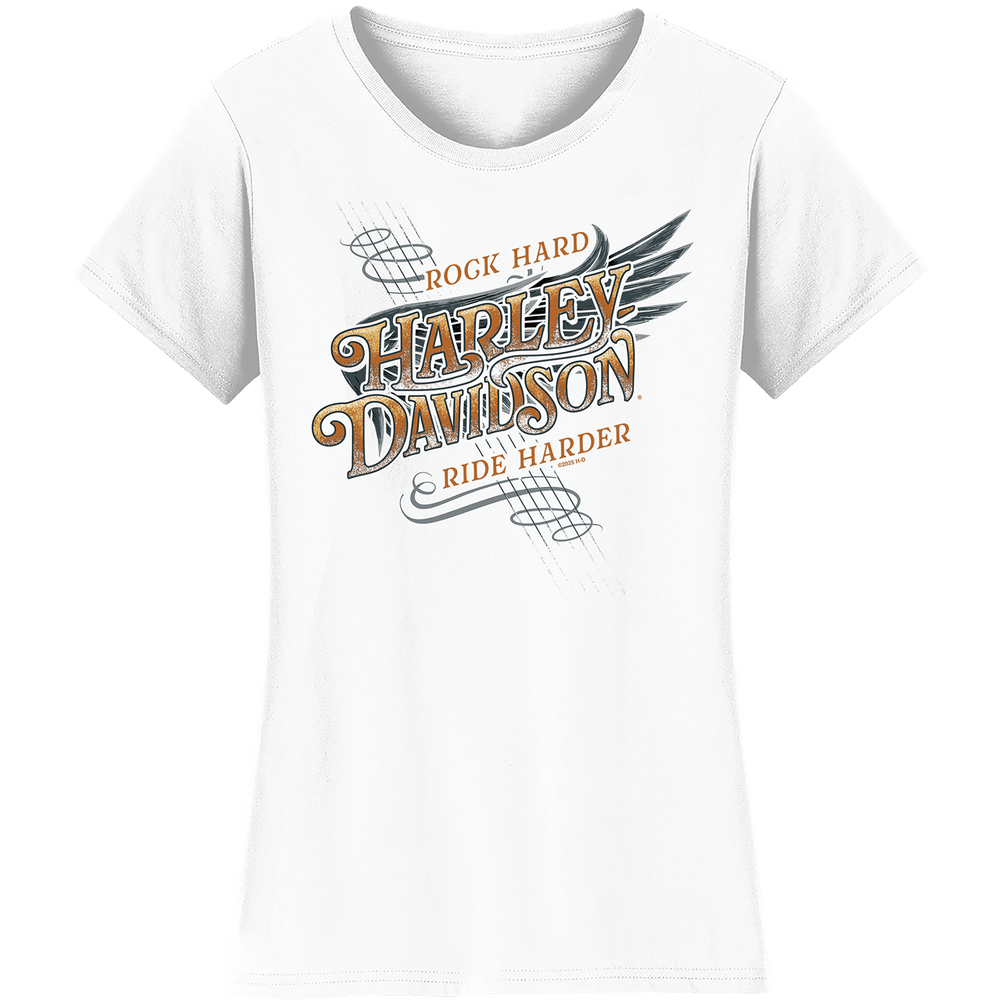 Harley-Davidson® Women's Rock Hard T-Shirt | White