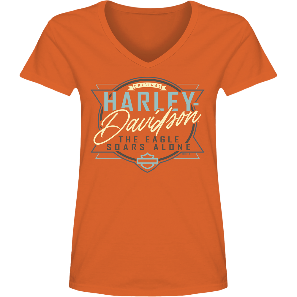 Harley-Davidson® Women's Soars V-Neck T-Shirt | Orange