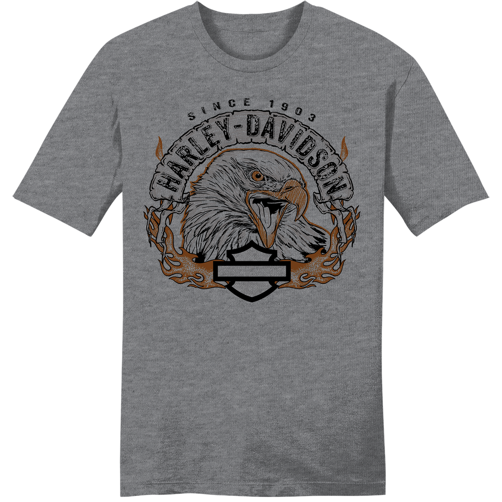 Harley-Davidson® Men's Banner Eagle Short Sleeve T-Shirt | Grey