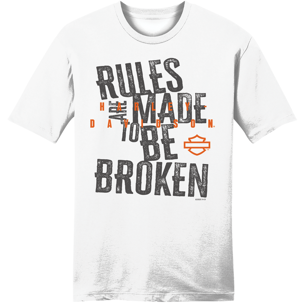 Harley-Davidson® Men's Rules Broken Short Sleeve T-Shirt | White