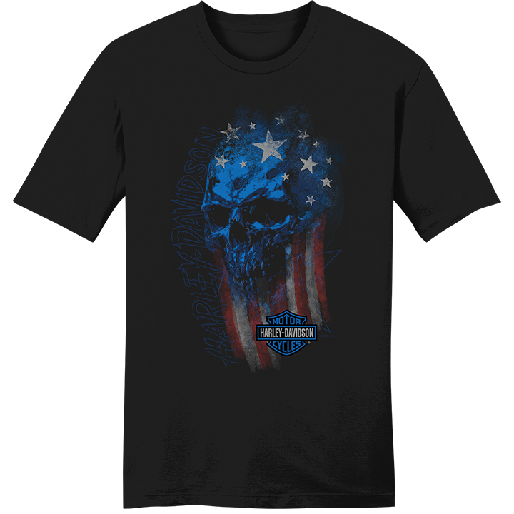 Harley-Davidson® Men's Flag Scream Tee - Black