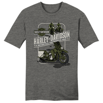 Harley-Davidson® Men's WW2 Motorcycle Tee - Charcoal Heather