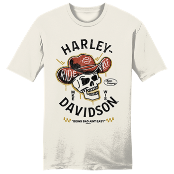 Harley-Davidson® Men's Cowboy Ride Free Tee - Antique White