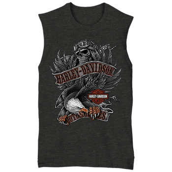 Harley-Davidson® Men's Road Pilot Sleeveless Tee - Gray Heather