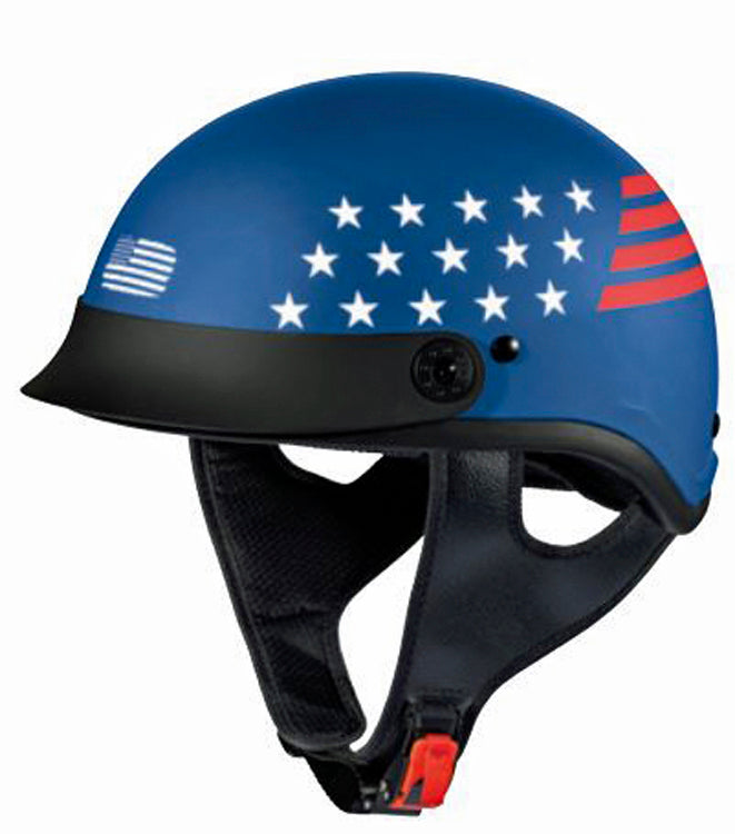 Fulmer Unisex Gunner Half Helmet | Matte Red/White/Blue