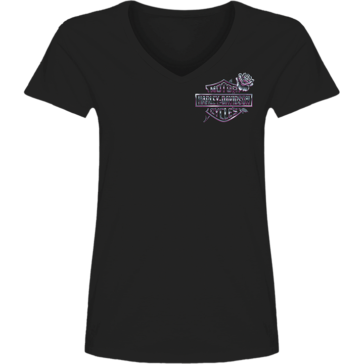 Harley-Davidson® Women's Chrome Rose Tee - Black