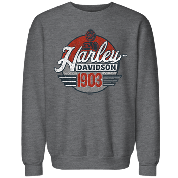 Harley-Davidson® Men's Fuel Stop Sweatshirt - Gray, Burnt Out