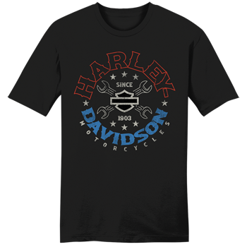 Harley-Davidson® Men's Wrenchin' Around Short Sleeve T-Shirt - Black, Knucklehead