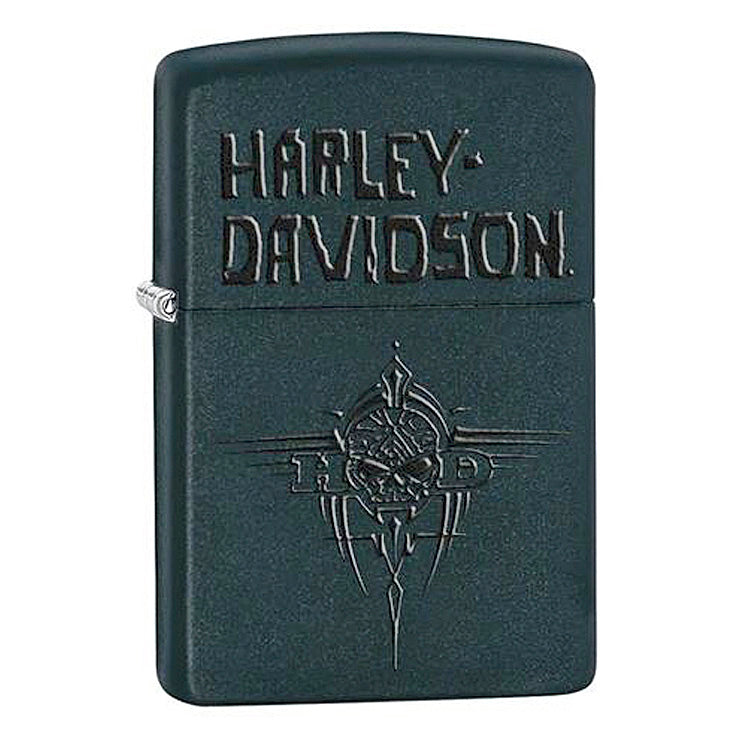 Harley-Davidson® Black Matte Skull Zippo® Lighter