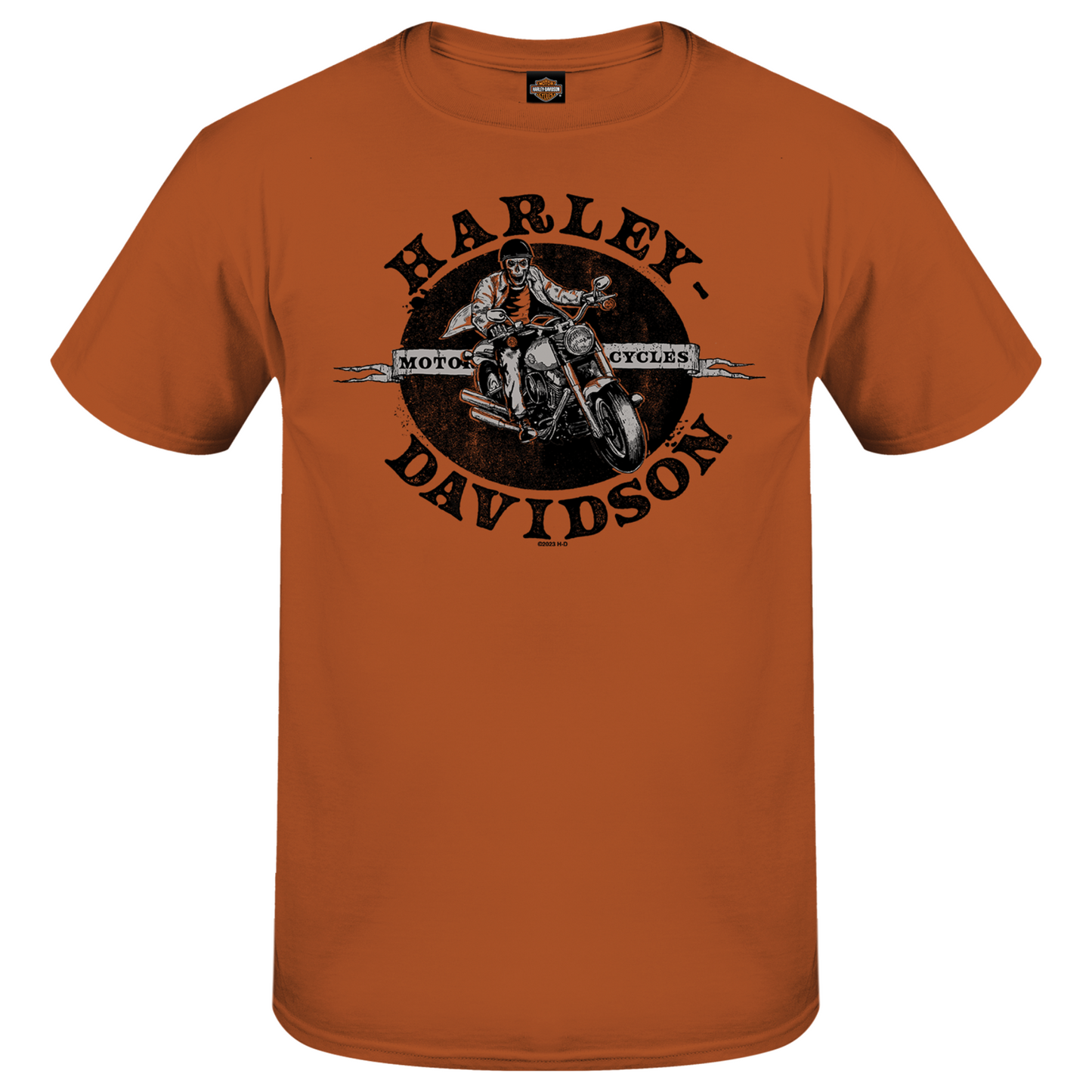 
                  
                    Harley-Davidson® Men's Skello Ride T-Shirt | Orange | Short Sleeves
                  
                