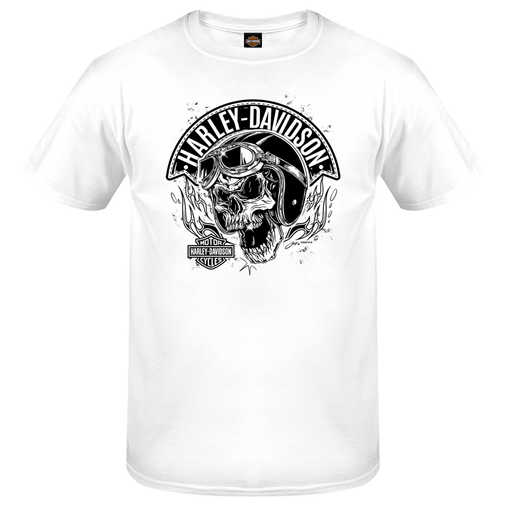 Harley-Davidson® Men's Rocker Skull Short Sleeve T-Shirt | White