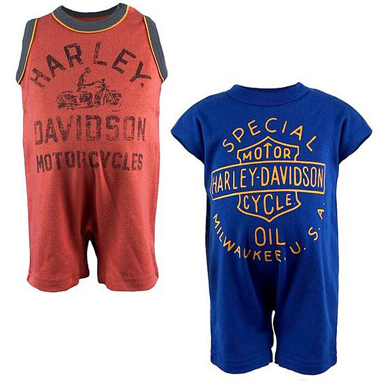 Harley-Davidson® Boys' 2-Pc Romper Set | One Sleeveless & One Short Sleeves