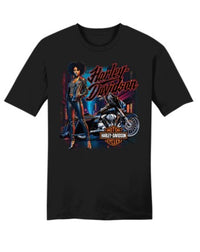 RK Stratman Harley-Davidson® Men's City Night T-Shirt | Custom Black