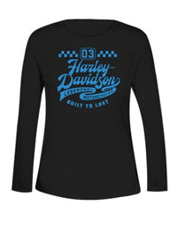 RK Stratman Harley-Davidson®  Women's Top Performance Long Sleeve Tee |Black