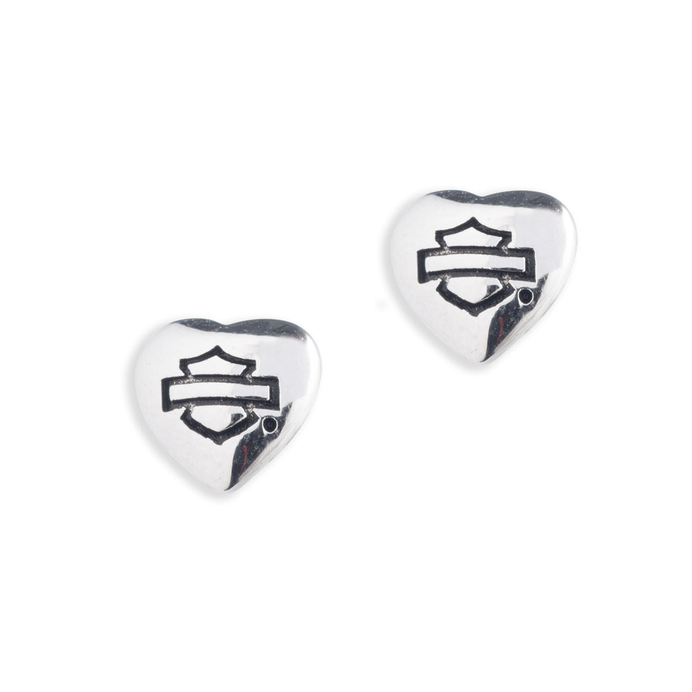 Harley-Davidson® Women's Open Bar & Shield® Heart Earrings