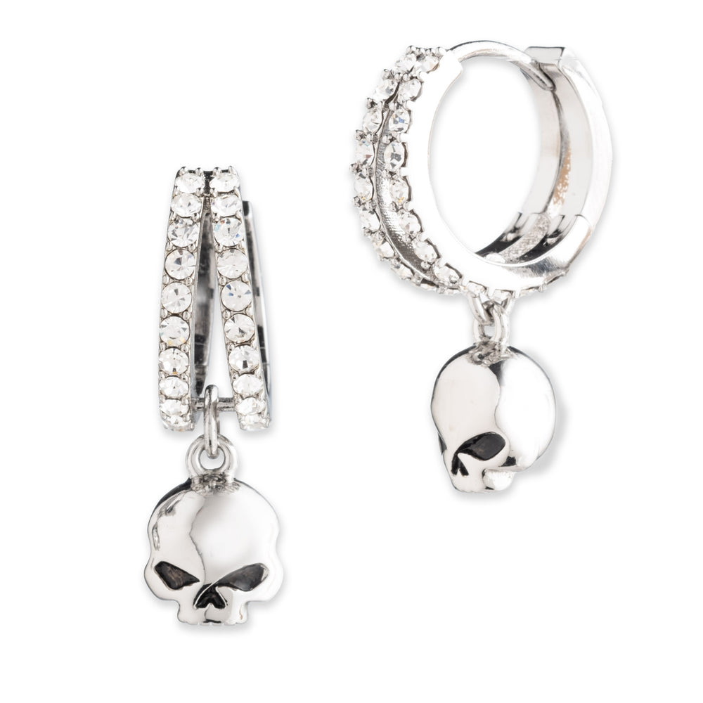 Double Pave Hoop with Willie G Drop Earrings