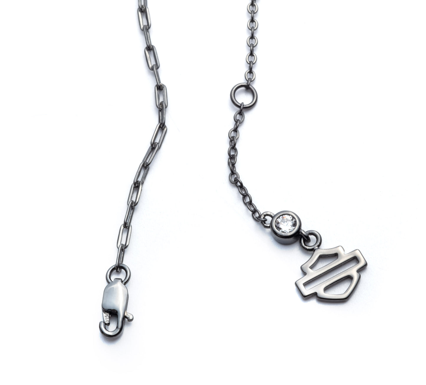 
                  
                    Harley-Davidson®  Bar & Shield® Toggle Necklace | Sterling Silver & PVD Plating
                  
                