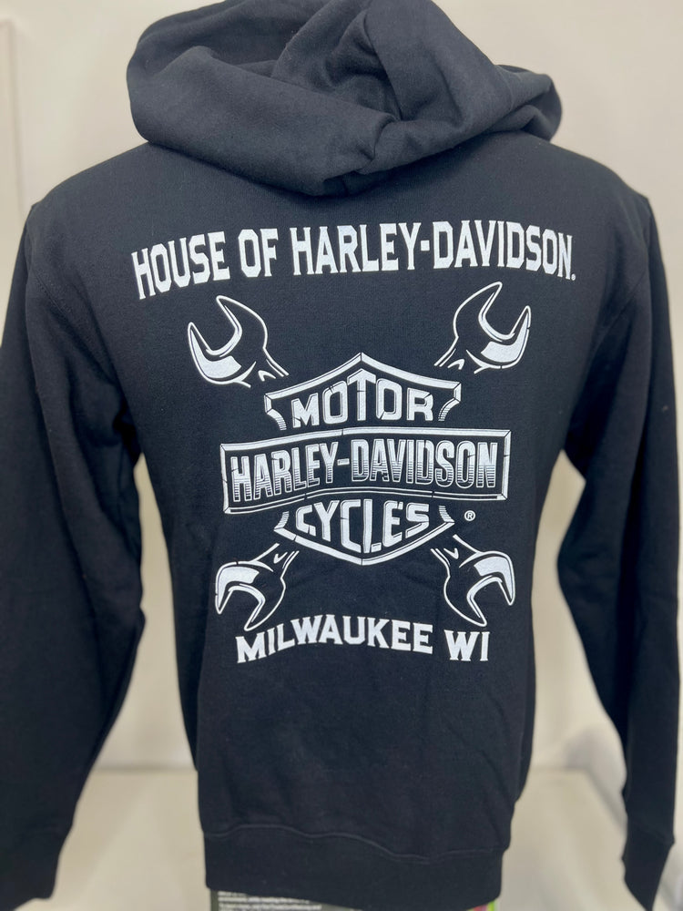 
                  
                    Harley-Davidson® Men's Metal Heavy Zip-Front Hoodie | Lined Hood | Black
                  
                
