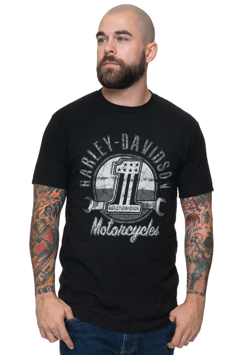 Harley-Davidson® Men's Grey Wrench Short Sleeve T-Shirt | Black